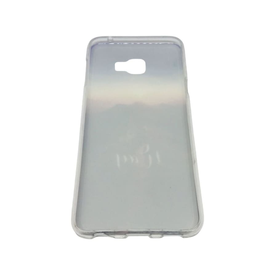 Silicone case for Samsung Galaxy C5 Pro by 9eight5, soft pink color, snug fit, and textured surface for grip.