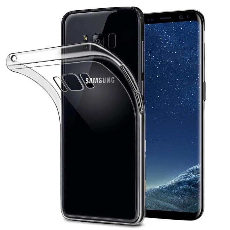 Clear protective cover for Samsung Galaxy C9 by 9eight5, showing a transparent phone case with precise cutouts.