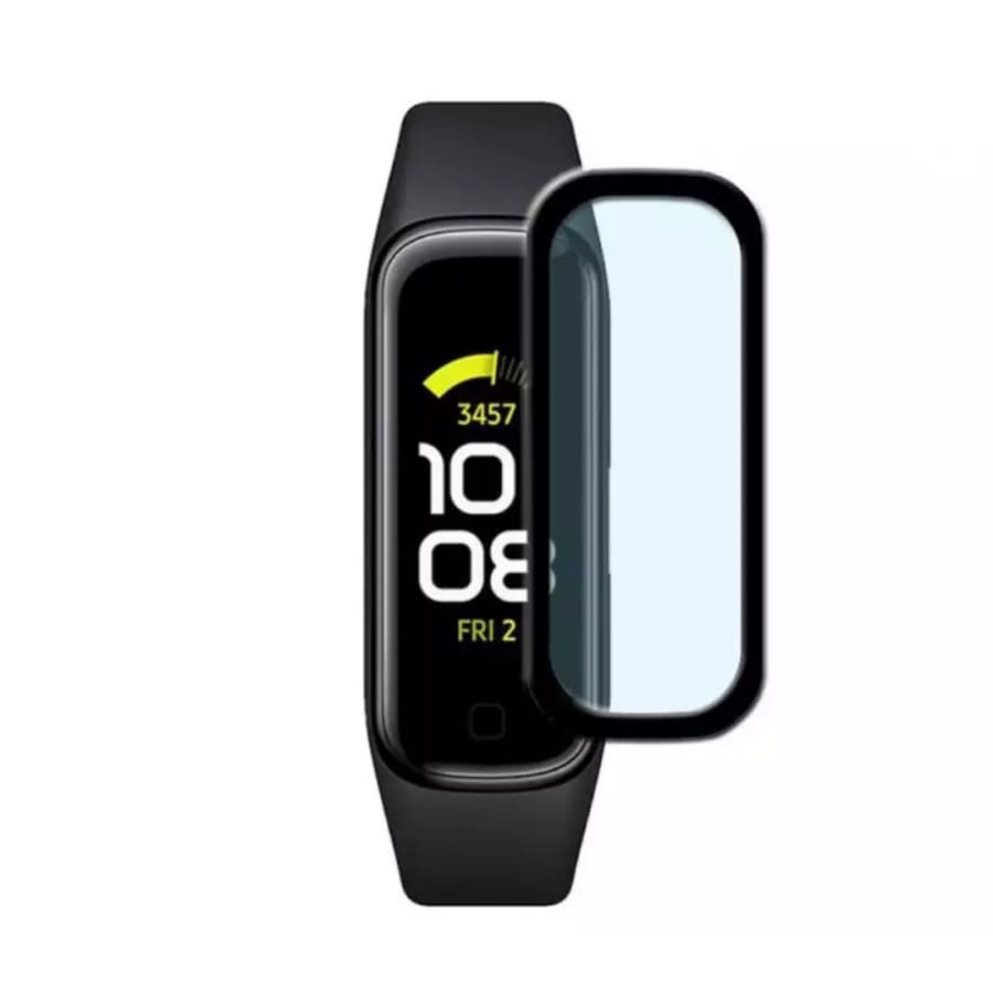 Samsung Galaxy Fit 2 watch screen protector from That Watch Shop, showing clear, protective film over the watch face.
