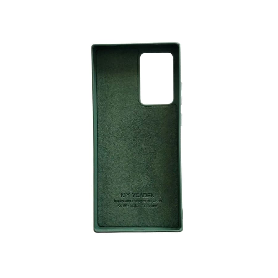 Silicone phone case for Samsung Galaxy Note 20 Ultra by 9eight5, showing a smooth, flexible black protective cover with precise cutouts.