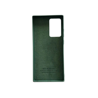 Silicone phone case for Samsung Galaxy Note 20 Ultra by 9eight5, showing a smooth, flexible black protective cover with precise cutouts.