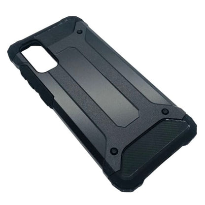 Black 9eight5 hard phone case for Samsung Galaxy S20, protective and slim, with precise cutouts for buttons and camera.