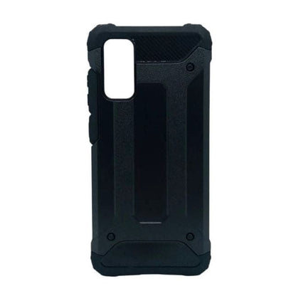 9eight5 hard case for Samsung Galaxy S20, protective phone cover with a sleek black design and precise cutouts.