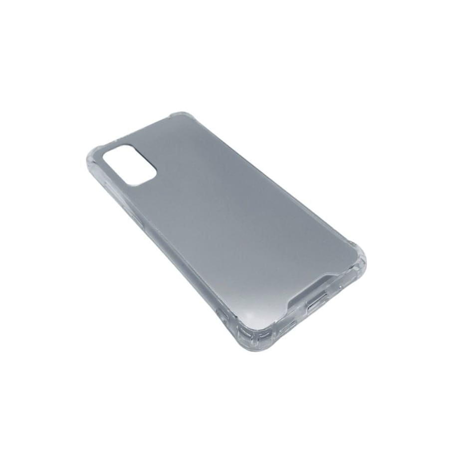 Silver mirror silicone case for Samsung Galaxy S20 by 9eight5, featuring a sleek, reflective protective phone case design.
