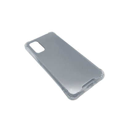 Silver mirror silicone case for Samsung Galaxy S20 by 9eight5, featuring a sleek, reflective protective phone case design.