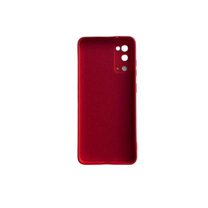 Silicone case for Samsung Galaxy S20 by 9eight5, soft pink color, snug fit, with precise cutouts for buttons and camera.