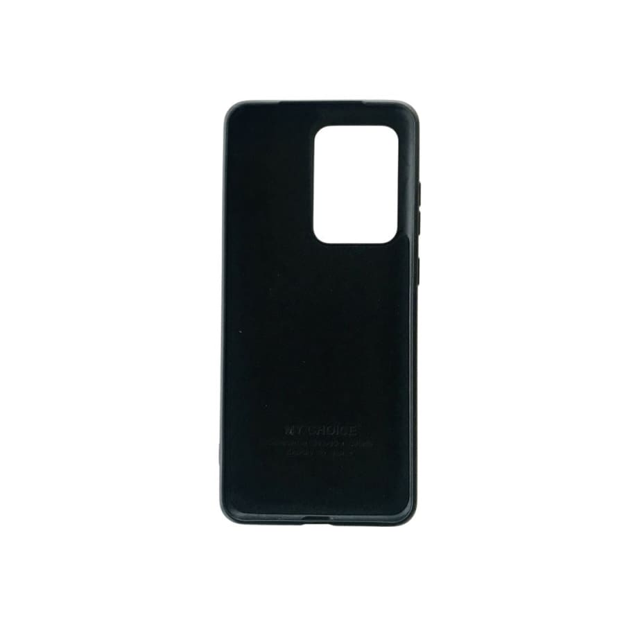 Black silicone phone case for Samsung Galaxy S20 Ultra by 9eight5, protective cover with a smooth, flexible design.