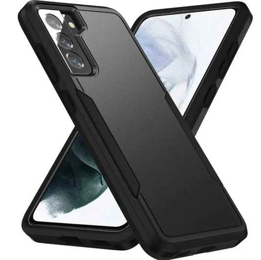Samsung Galaxy S21 FE Dual Layer Armor Hard Case – Black