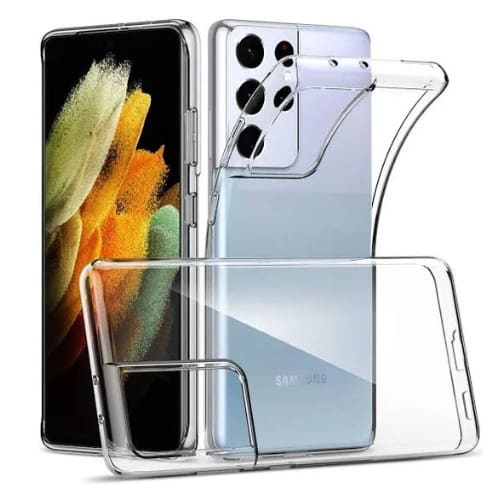 Clear Silicone Case for Samsung Galaxy S21 Ultra (Clear) 9eight5