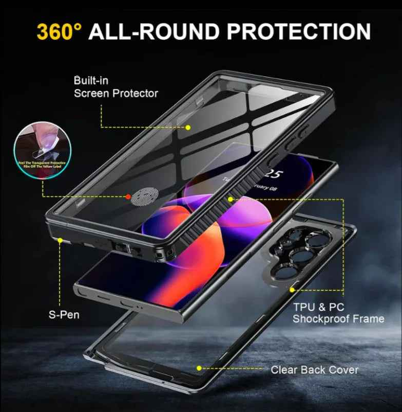 Redpepper Waterproof Case for Samsung S23 Ultra | Full Protection