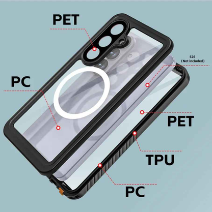 Waterproof & Shockproof Case for Samsung Galaxy S26 Plus – Clear Protective Cover