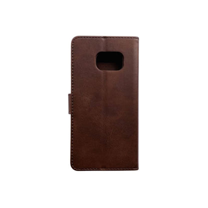 Brown synthetic leather flip case for Samsung Galaxy S7 by 9eight5, featuring a protective design and card slots.