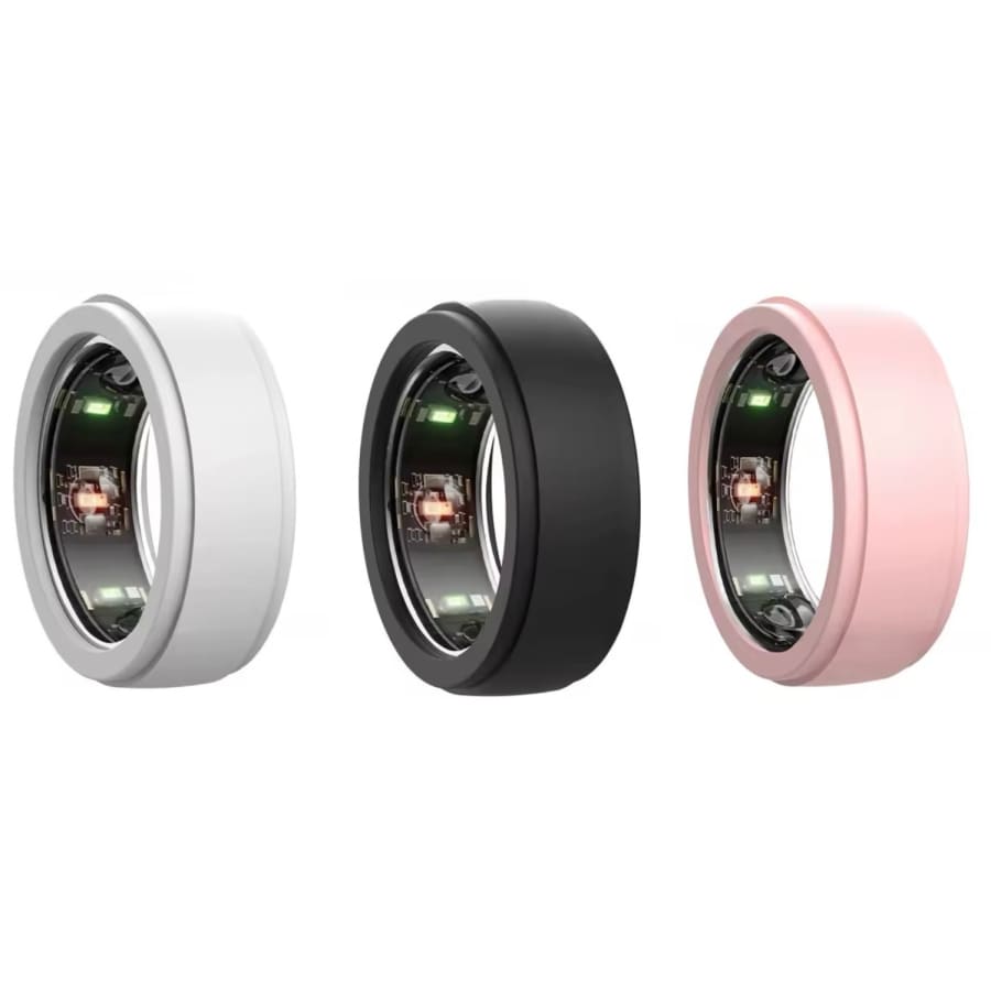 Samsung Galaxy Smart Ring case with charger for sizes 6 to 9, featuring three rings for secure fit and protection.