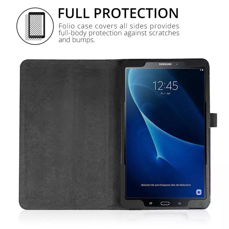 Synthetic Leather Cover for Samsung Galaxy Tab A 10.1” (2016) - T580/T585 (Black) 9eight5