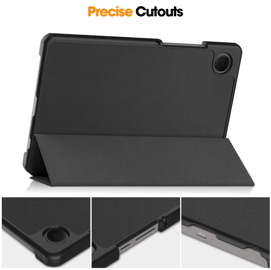 Samsung Galaxy Tab A9 8.7 Trifold Folio Stand Slim PU Leather Magnetic Flip Cover Case techplus