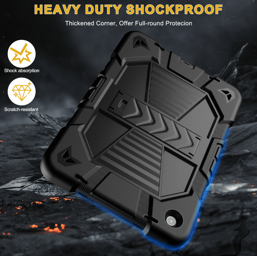 Samsung Galaxy Tab A9 Rugged Shockproof Case with Kickstand techplus