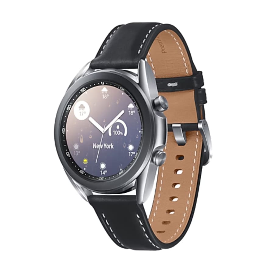 Hydrogel screen protectors for Samsung Galaxy Watch 3 41mm, pack of 6, showcasing clear protectors fitting the watch face.