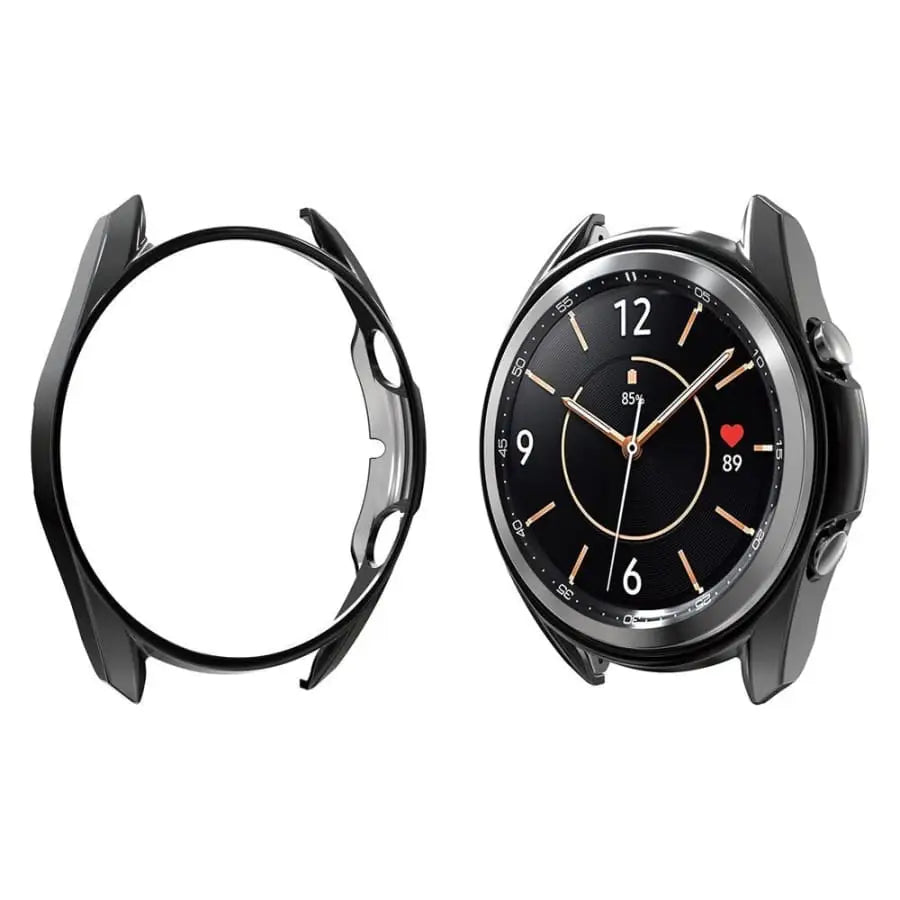 Black Habicare protective case for Samsung Galaxy Watch 3 41mm, offering durable cover and screen protection.