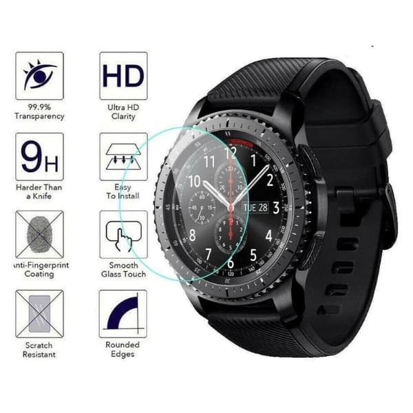 Tempered glass screen protector for Samsung Galaxy Watch 4 40mm, providing durable, clear protection for the watch display.