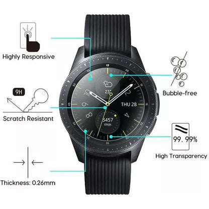 Samsung Galaxy Watch 42mm screen protector, highly responsive and scratch-resistant, designed to protect the watch screen.