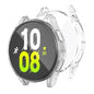 Clear protective case for Samsung Galaxy Watch 5 (44mm) by Habicare, showing the slim, durable design on the smartwatch.