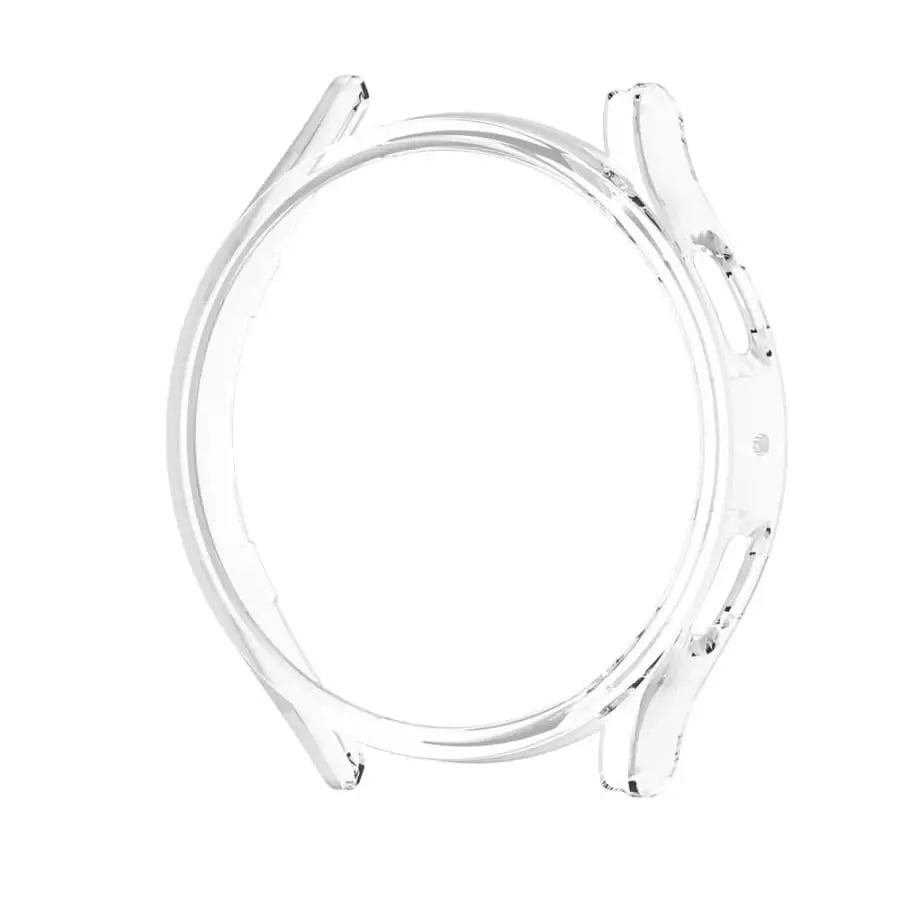 Clear protective case for Samsung Galaxy Watch 5 Pro 45mm by Habicare, showing the transparent design fitting the watch.