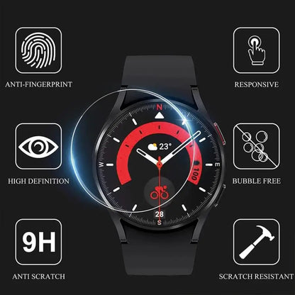 Set of five Habicare screen protectors for Samsung Galaxy Watch 5 Pro 45mm, durable and scratch-resistant watch screen covers.