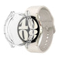Clear Habicare protective case for Samsung Galaxy Watch 6 44mm, designed to shield the smartwatch while showcasing its design.