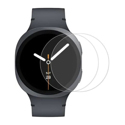Dark grey clear screen protector for Samsung Galaxy Watch 8 40mm, providing protection for smartwatch screens.