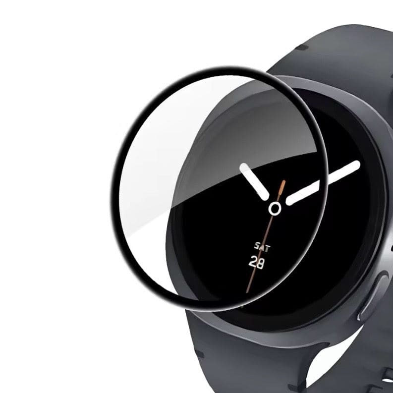 Clear screen protector for Samsung Galaxy Watch 8 44mm, designed to shield the watch face with a round, transparent cover.