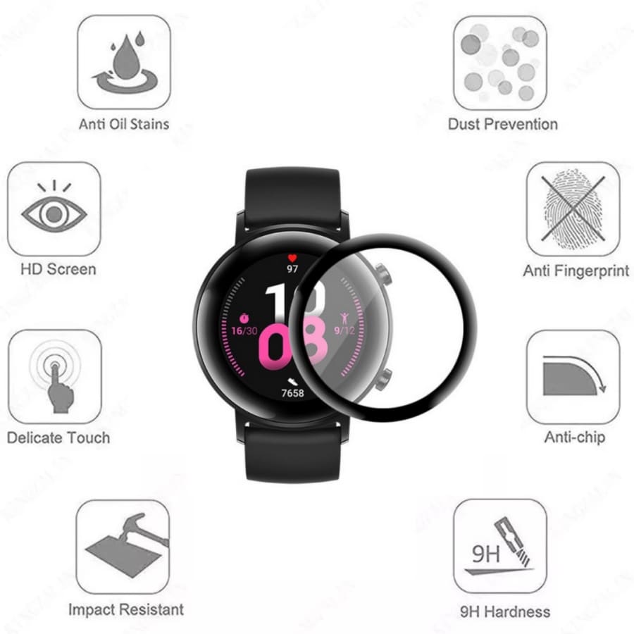 Samsung Galaxy Watch Active 2 44mm screen protector by That Watch Shop, showing a clear protective film over the watch face.