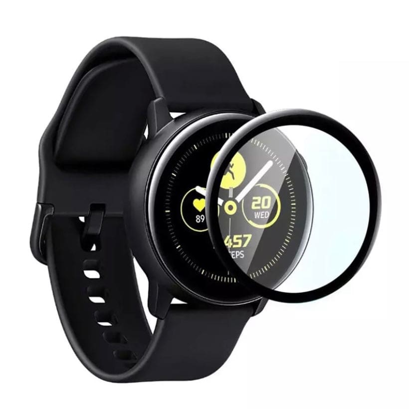 Samsung Galaxy Watch Active 2 44mm screen protector from That Watch Shop, showing clear, protective film over watch display.