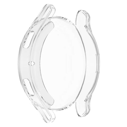 Clear protective case for Samsung Galaxy Watch FE 40mm, designed to safeguard the watch while showcasing its design.