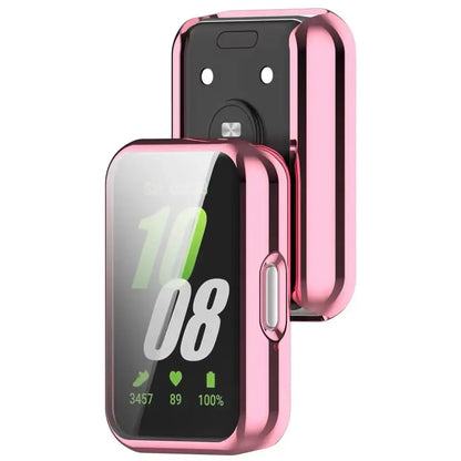 Pink Habicare protective case for Samsung Galaxy Watch Fit 3, designed to shield the watch with durable, stylish coverage.