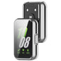 Silver Habicare protective case for Samsung Galaxy Watch Fit 3, showing a sleek, durable watch case covering the device.