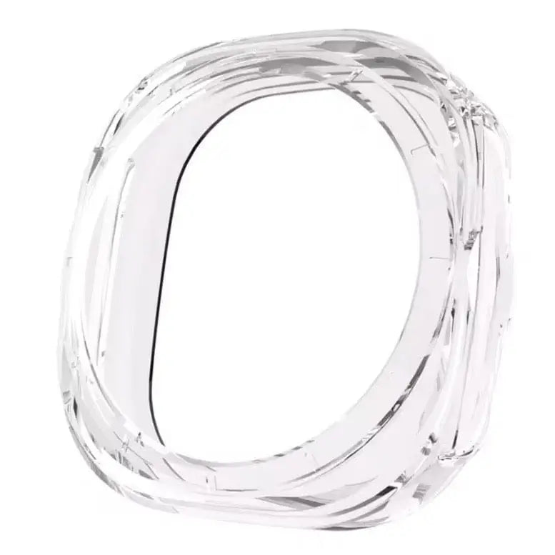 Clear protective case for Samsung Galaxy Watch Ultra 47mm by Habicare, showcasing the slim, transparent design fitting the watch securely.