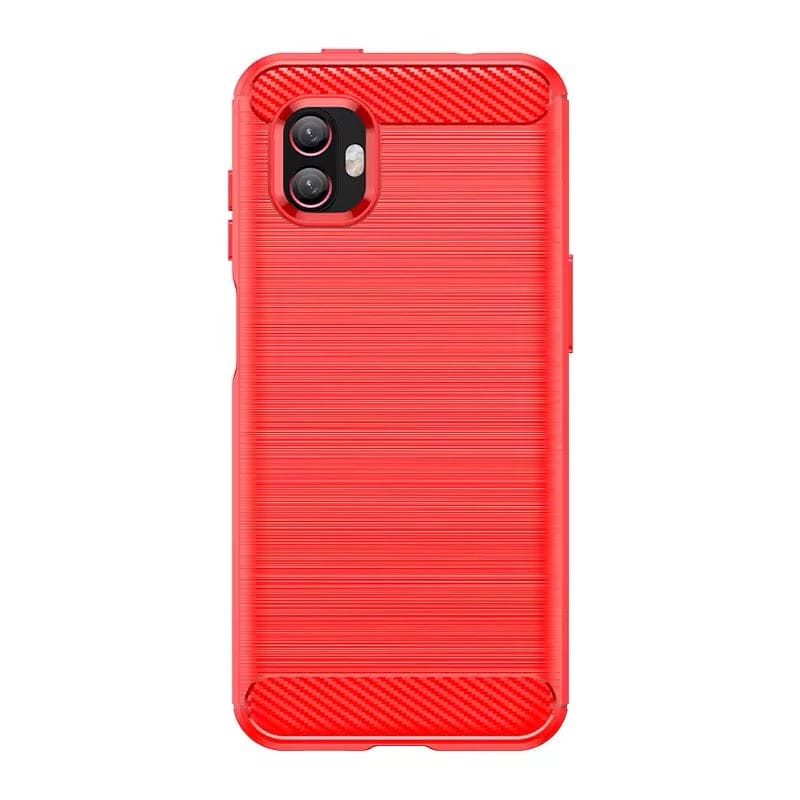 Red 9eight5 phone case for Samsung Galaxy Xcover 6 Pro and Xcover Pro 2, showing a protective cover with textured design.