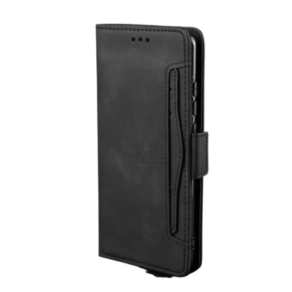 Black 9eight5 wallet case for Samsung Galaxy Xcover 6 Pro and Xcover Pro 2, featuring card slots and protective cover.