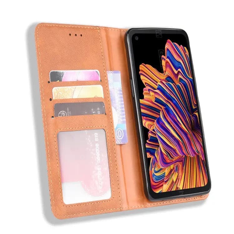 Wallet Case for Samsung Galaxy Xcover Pro (Brown) 9eight5