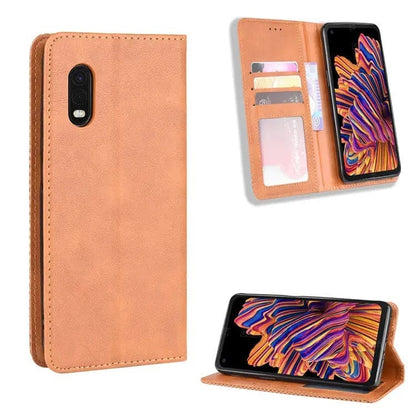 Wallet Case for Samsung Galaxy Xcover Pro (Brown) 9eight5