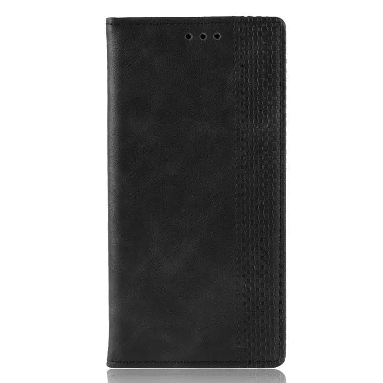 Gray 9eight5 wallet case for Samsung Galaxy Xcover Pro, featuring card slots and protective cover for mobile phone.