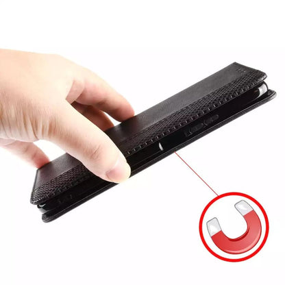Grey 9eight5 wallet case for Samsung Galaxy Xcover Pro with card slots and protective cover.