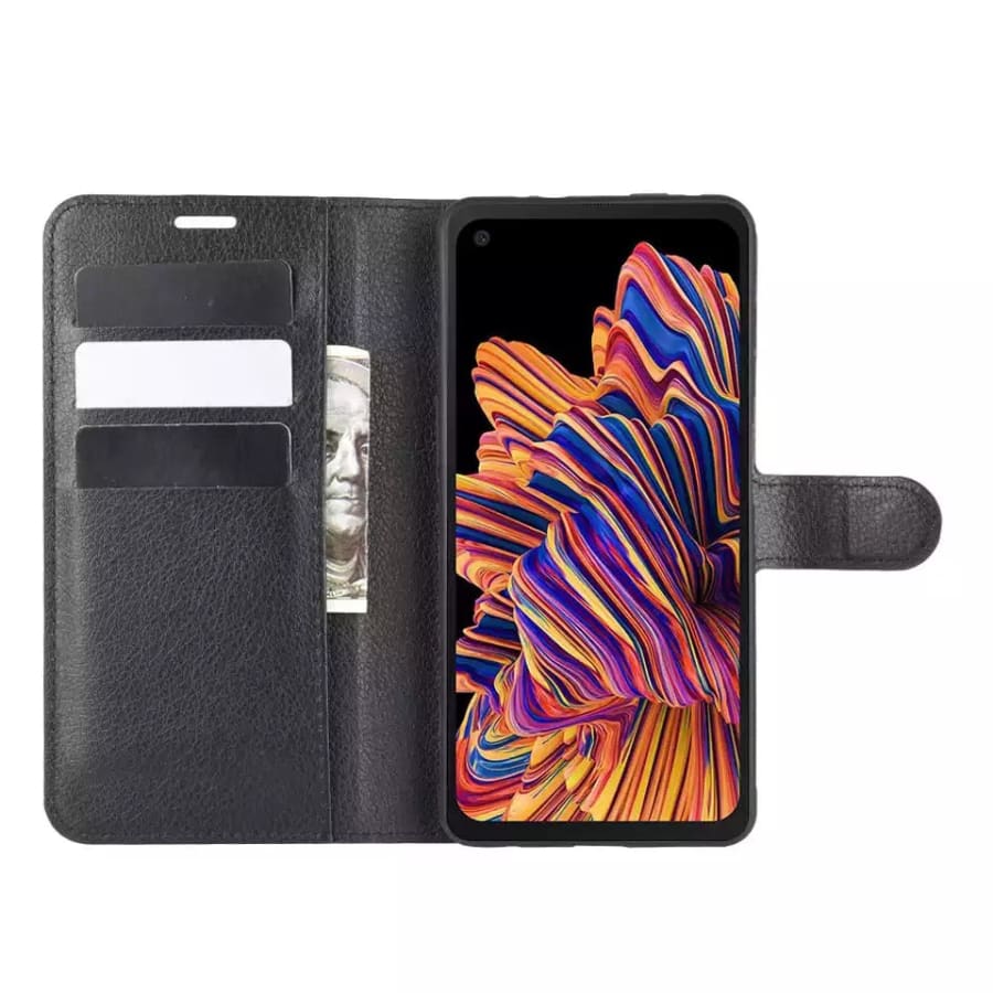 Wallet Case for Samsung Galaxy Xcover Pro (Black) 9eight5