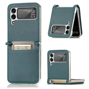 Dark green Samsung Galaxy Z Flip 3 case by 9eight5, showcasing sleek phone protection with a stylish design.