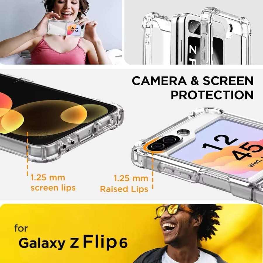 Case for Samsung Galaxy Z Flip 6 (Clear) 9eight5