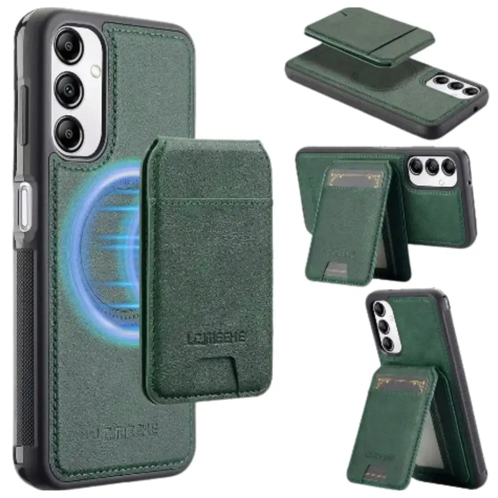 Magsafe Wallet Case for Samsung S/A Series 2-in-1 (Green) Habicare