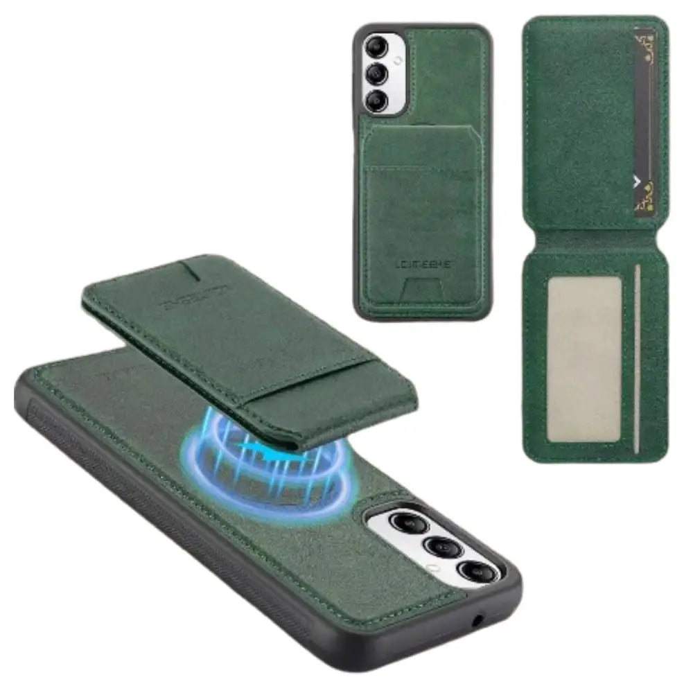 Magsafe Wallet Case for Samsung S/A Series 2-in-1 (Green) Habicare