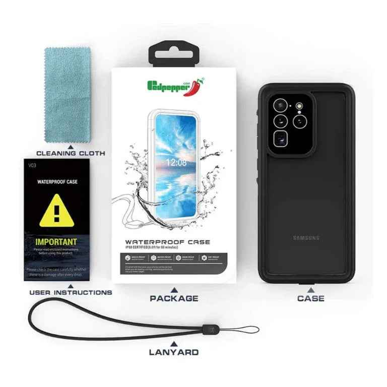 Redpepper Full Cover Waterproof Case for Samsung Galaxy S20 Ultra