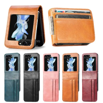 Leather Bag Case for Samsung Z Flip Series Habicare