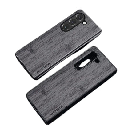 Leather & Bamboo Case for Samsung Z Fold 5 Habicare